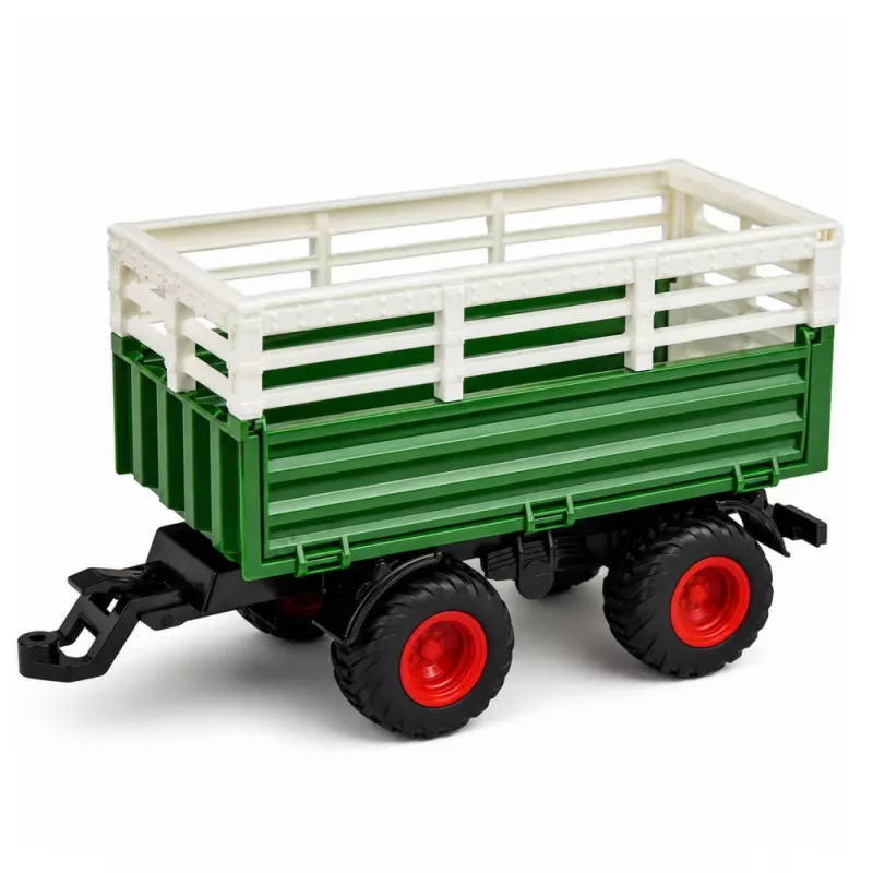 Trator RC com controlo remoto com atrelado e figura de vaca 1:24 LEAN TOYS