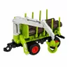 LEAN TOYS Trator telecomandado RC com atrelado florestal e garra para madeira 1:24