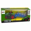 LEAN TOYS Trator RC com arado e agricultor, telecomandado, luzes, verde, 1:24