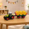 LEAN TOYS Trator RC telecomandado com atrelado de fardos de feno e iluminação 1:24