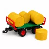 LEAN TOYS Trator RC telecomandado com atrelado de fardos de feno e iluminação 1:24