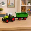 LEAN TOYS Trator agrícola RC com atrelado basculante e iluminação 1:24
