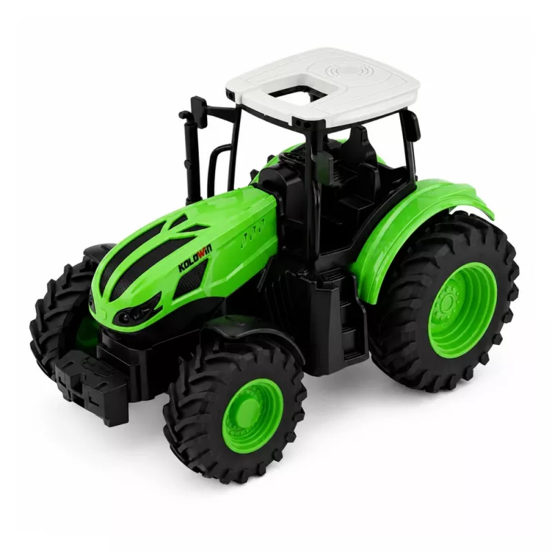 LEAN TOYS Comando à distância trator com ancinho RC luzes 1:24