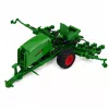 LEAN TOYS Trator com semeadeira e cultivador, luz e som, amarelo, 1:24