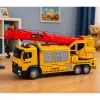 LEAN TOYS Camião com grua e transporte de veículos luzes sons amarelo