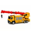 LEAN TOYS Camião com grua e transporte de veículos luzes sons amarelo