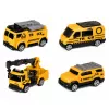 LEAN TOYS Camião com grua e transporte de veículos luz som verde