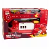 LEAN TOYS Avião de transporte de bombeiros dobrável grande com veículos, luzes e sons