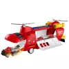 LEAN TOYS Avião de transporte de bombeiros dobrável grande com veículos, luzes e sons
