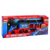 LEAN TOYS Transportador de locomotiva com carros, carris, rampa de lançamento, luzes e sons