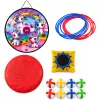 LEAN TOYS Jogo 4-em-1 de lançamento ao alvo unicórnio com argolas e discos