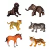 LEAN TOYS Conjunto de figuras de animais selvagens leopardo tigre elefante cavalo parque tabuleiro 3D