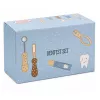 LEAN TOYS Conjunto de dentista de madeira pequeno dentista