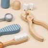 LEAN TOYS Conjunto de dentista de madeira pequeno dentista