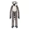 LEAN TOYS Peluche lémure mascote com patas de velcro para pendurar, 50 cm, cinzento/branco/preto