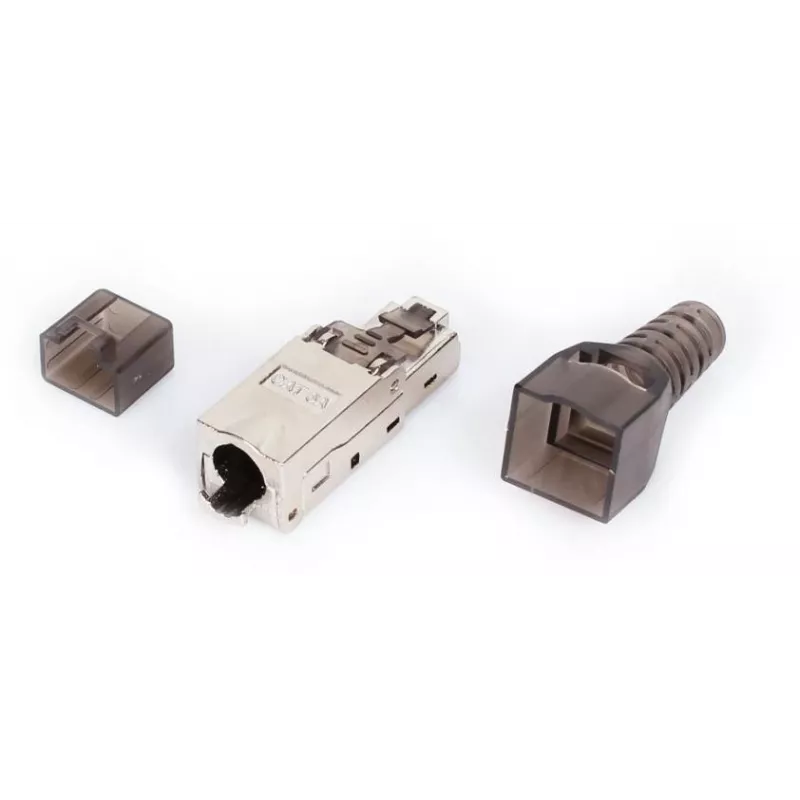 GETFORT Ficha modular RJ45 Cat.6A FTP sem ferramentas 8P8C
