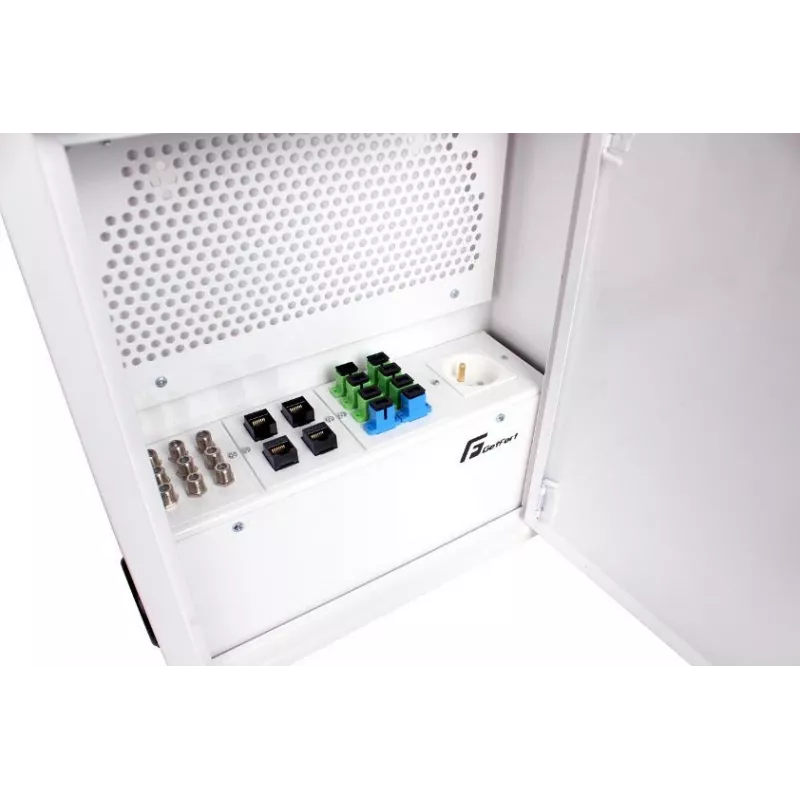 GETFORT Armário multimédia de superfície 390x350x100 mm branco