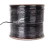 GETFORT Cabo de rede CAT.6 F/UTP exterior resistente aos UV com núcleo seco 500m preto