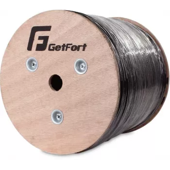 GETFORT Cabo de par entrançado CAT.6 F/UTP exterior com gel 305m preto