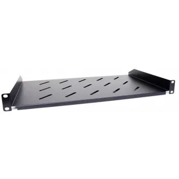 Getfort Prateleira de rack universal 19 polegadas 1U 270mm preto
