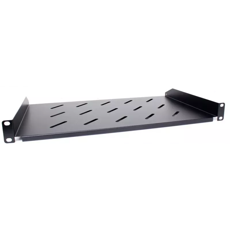 Getfort Prateleira de rack universal 19 polegadas 1U 270mm preto