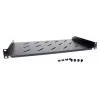 Getfort Prateleira de rack universal 19 polegadas 1U 270mm preto