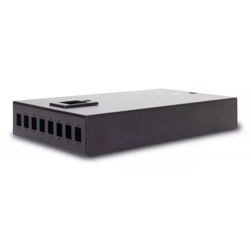 GETFORT GF-FO-PSN2-8SX Painel de patch de fibra ótica, 8xSC/PC simplex, montagem na parede, cinzento