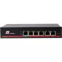 GETFORT GF-106-4PG-65 Switch Gigabit PoE 6 Portas (4 Portas PoE+, 65W, Não Gerido, Secretária, Metal)