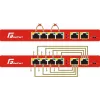 GETFORT GF-106-4PG-65 Switch Gigabit PoE 6 Portas (4 Portas PoE+, 65W, Não Gerido, Secretária, Metal)