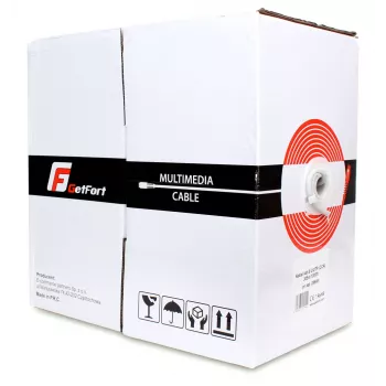 GETFORT Cabo de Rede Cat.6 U/UTP CCA 305m Cinzento