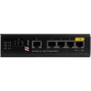 GETFORT GF-110-4PG-1G-1S Switch Industrial PoE+, 4x PoE+ 10/100/1000Base-T + 1x 10/100/1000Base-T + 1x 1000Base-X SFP, -40°C a 80°C, Calha DIN, Orçamento PoE 65W
