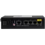 GETFORT GF-110-4PG-1G-1S Switch Industrial PoE+, 4x PoE+ 10/100/1000Base-T + 1x 10/100/1000Base-T + 1x 1000Base-X SFP, -40°C a 80°C, Calha DIN, Orçamento PoE 65W