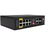 GETFORT GF-110-8PG-2G-2S Switch Industrial PoE+, 8x PoE+ Gigabit + 2x Gigabit + 2x SFP, -40°C a 80°C