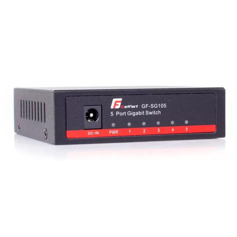 GETFORT SG105 Switch Gigabit Ethernet 5 Portas de Secretária
