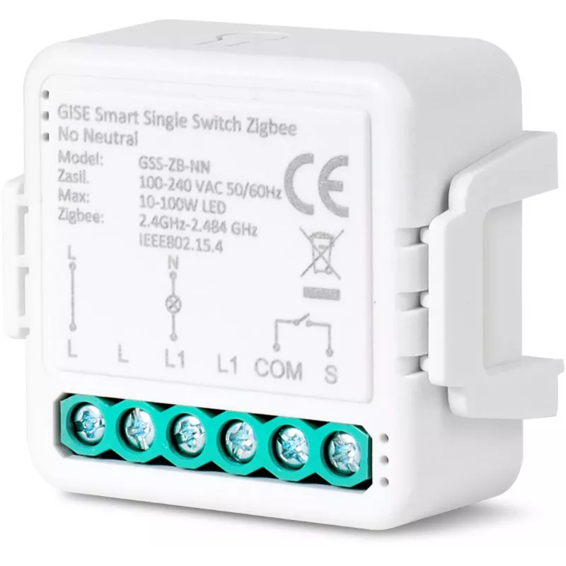 GISE Módulo de Relé Único Inteligente (Sem Neutro) Zigbee Tuya GSS-ZB-NN