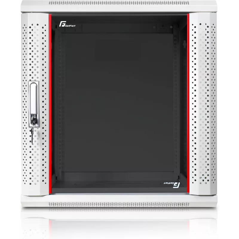 GETFORT Armário Rack de Montagem na Parede 19 polegadas 12U 600x600mm Cinzento (RAL 7035) - WGF12-66EH-WGG