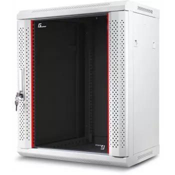 GETFORT Armário Rack de Montagem na Parede 19 polegadas 12U 600x600mm Cinzento (RAL 7035) - WGF12-66EH-WGG