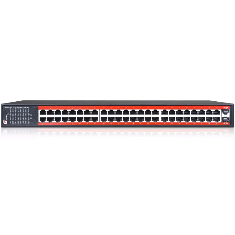 GETFORT GF-148-48G-2S Switch Gigabit Não Gerido de 48 Portas com 2 slots SFP