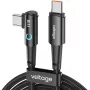 Voltage Cabo USB-C para USB-C PowerAngle 100W PD 100cm Preto
