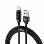 Cabo USB-A para USB-C Voltage PowerDisplay 66W 100cm preto