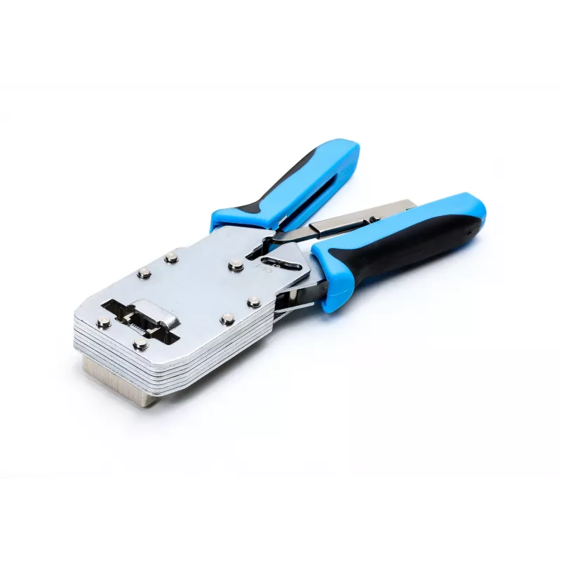Alicate de cravar RJ45 Getfort 8P+6P+4P+AMP Cat.6 com controlo de pressão