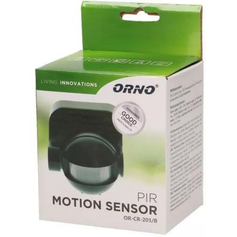ORNO OR-CR-201/B Detetor de movimento PIR preto