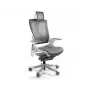 UNIQUE Wau 2 NW41 Cadeira de escritório ergonómica, cor carvão/rede branca
