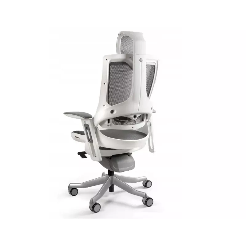 UNIQUE Wau 2 NW41 Cadeira de escritório ergonómica, cor carvão/rede branca