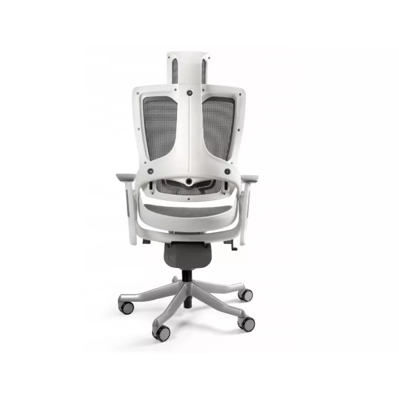 UNIQUE Wau 2 NW41 Cadeira de escritório ergonómica, cor carvão/rede branca
