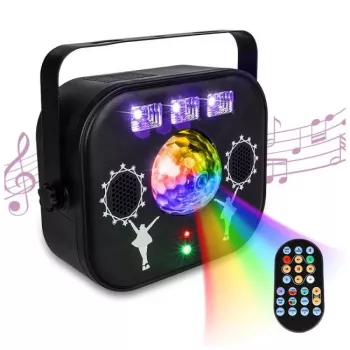 LIGHT4ME MULTIBOX Globo LED multiefeitos com disco e laser