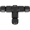 ORNO OR-AE-13602 Conector em T IP68, 3x4mm², 450V/25A, preto
