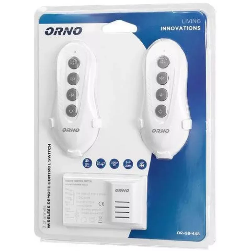 ORNO OR-GB-448 Conjunto de controlador de luz sem fios com 2 comandos