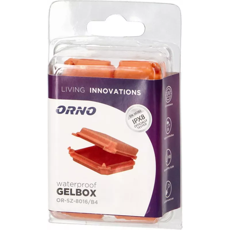 ORNO Caixa de derivação de proteção com gel IPX8, pequena, blister, 4 unidades OR-SZ-8016/B4