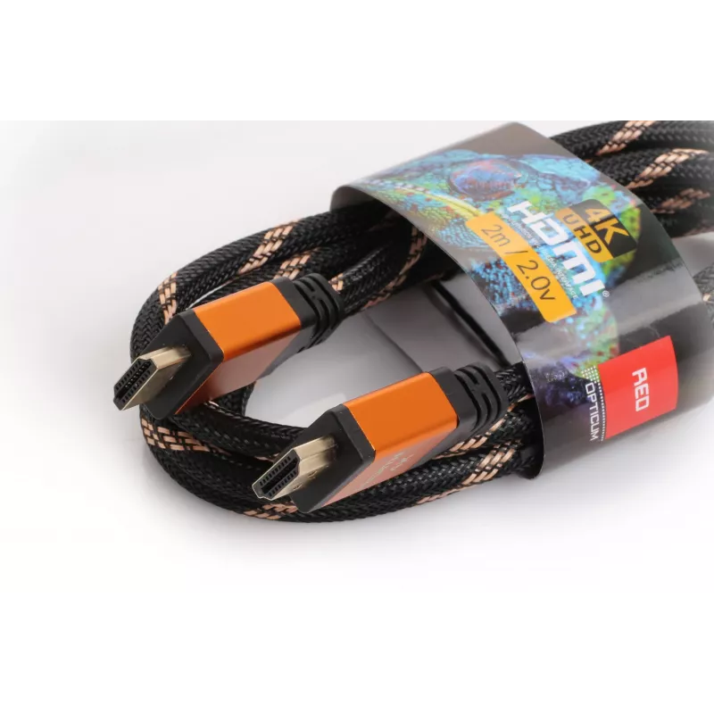 Cabo HDMI-HDMI Opticum RED 4K UHD - 0,5 m (v2.0)